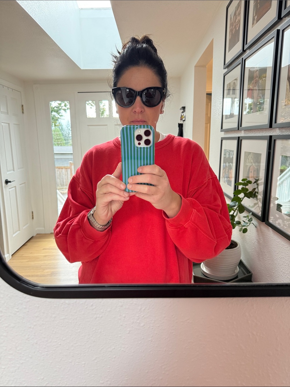 Tom Ford Black Cat-Eye Sunglasses with Dark Lenses